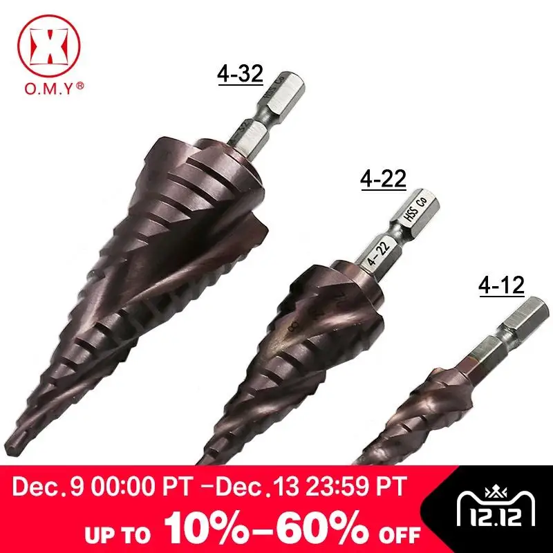Metric Spiral Flute The Shape Hole Cutter 4-12mm 4-22mm 4-32mm HSS Steel Cone Drill Bit Set HSS Co M35 Steel Step Sharpening
Metric Spiral Flute The Shape Hole Cutter 4-12mm 4-22mm 4-32mm HSS Steel Cone Drill Bit Set HSS Co M35 Steel Step Sharpening
