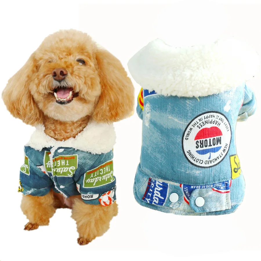 Denim Pet Cat Dog Coat Autumn Winter Warm Cashmere Dog Jacket Coat Clothes for Small Pets Teddy Collar XS S M L XL
Denim Pet Cat Dog Coat Autumn Winter Warm Cashmere Dog Jacket Coat Clothes for Small Pets Teddy Collar XS S M L XL