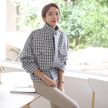 Foamlina 2019 Winter Women Jacket Coat Stand Collar Long Batwing Sleeve Zipper Plaid Print Korean Style Loose Thick Female Coat
Foamlina 2019 Winter Women Jacket Coat Stand Collar Long Batwing Sleeve Zipper Plaid Print Korean Style Loose Thick Female Coat