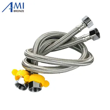 

60CM 1 pair of Double G1/2"B Stainless Steel Flexible Water Pipe Connection Hoses Double Female Thread Faucet Hose