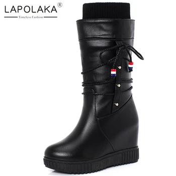 Lapolaka New Arrivals Hot Sale Increasing High Heels Mid Calf Boots Woman Shoes Platform Slip On Black White Shoes Women Boots
Lapolaka New Arrivals Hot Sale Increasing High Heels Mid Calf Boots Woman Shoes Platform Slip On Black White Shoes Women Boots