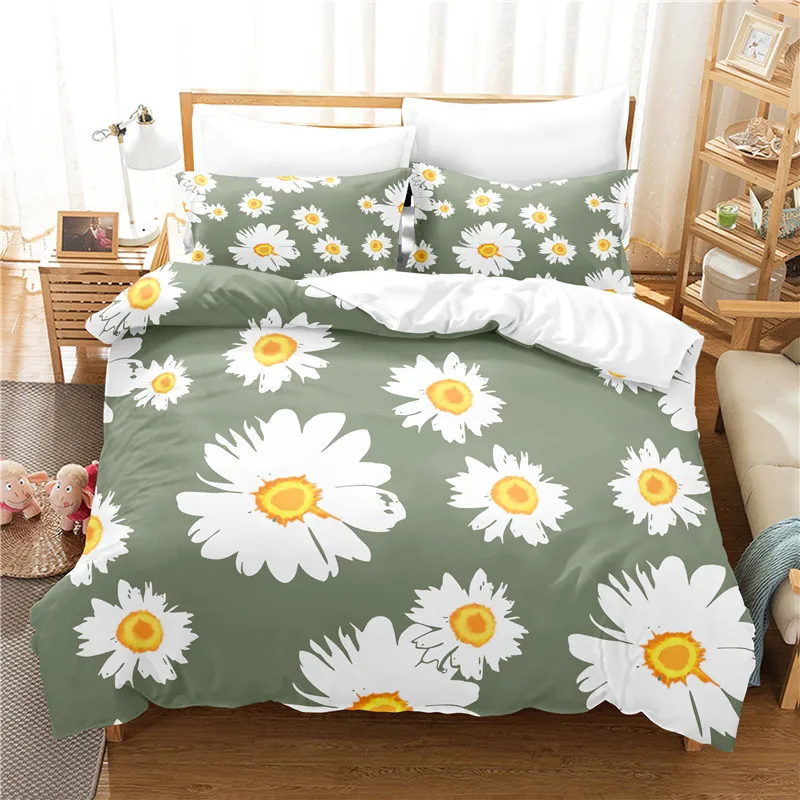Luxury 3D Little Daisy Print Bedding Set Flower Pattern Duvet Cover Pillowcase 2/3Pcs Home Textile EU/US/AU Size
Luxury 3D Little Daisy Print Bedding Set Flower Pattern Duvet Cover Pillowcase 2/3Pcs Home Textile EU/US/AU Size