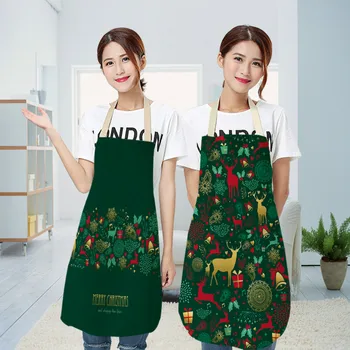 Cotton Linen Creative Deep Green Christmas Apron Printed Kitchen Apron Home Cooking Baking Cleaning Tool Christmas decoration
Cotton Linen Creative Deep Green Christmas Apron Printed Kitchen Apron Home Cooking Baking Cleaning Tool Christmas decoration