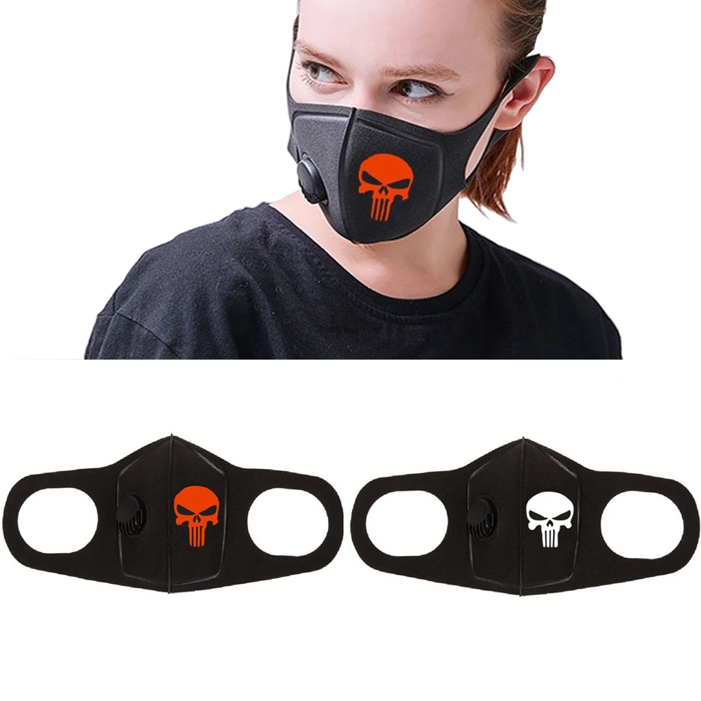 

Respiratory Dust Mask Upgraded Version Men & Women Anti-fog Haze Dust PM2.5 Pollen 3D Cropped Breathable Valve Skull Mouth Mask