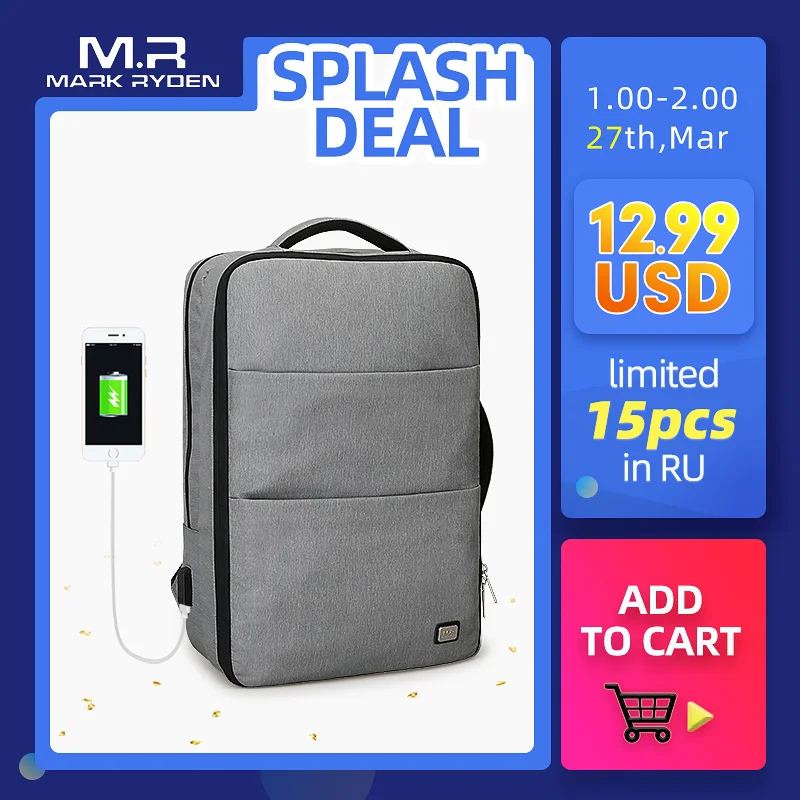Mark Ryden Men's Backpack Fashion Multifunction USB Charging Men 15-17inch Laptop Backpacks Bisiness Bag For Men
Mark Ryden Men's Backpack Fashion Multifunction USB Charging Men 15-17inch Laptop Backpacks Bisiness Bag For Men