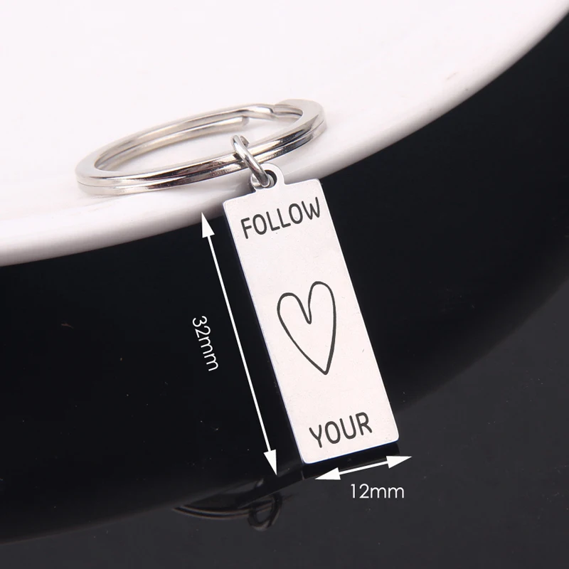Hand Stamped Follow Your Keychain Valentines Gift For Boyfriend Girlfriend Jewelry Creative Keyfobs Tag
Hand Stamped Follow Your Keychain Valentines Gift For Boyfriend Girlfriend Jewelry Creative Keyfobs Tag