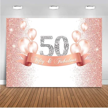 Mocsicka Fifty Birthday Party Backdrop 50th and Fabulouse Backdrops Sweet Rose Gold and Pink Dots Background for Adult Woman
Mocsicka Fifty Birthday Party Backdrop 50th and Fabulouse Backdrops Sweet Rose Gold and Pink Dots Background for Adult Woman