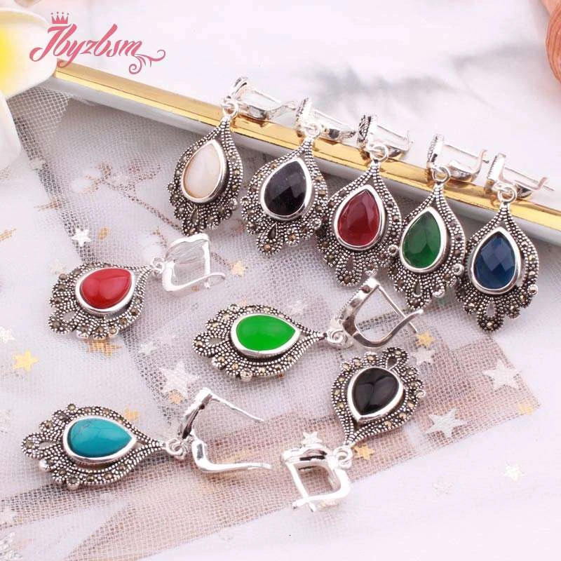 8x12mm Drop Agates Crystal Shell Coral Stone Beads Jewelry Earring For Woman Christmas Gift Fashion Dangle Huggie Earring 1 Pair
8x12mm Drop Agates Crystal Shell Coral Stone Beads Jewelry Earring For Woman Christmas Gift Fashion Dangle Huggie Earring 1 Pair