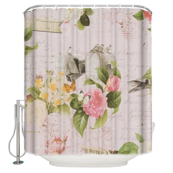Shower Curtain Waterproof Polyester With 12 Hooks Retro Style Flowers Birds Butterflies Mailboxes
Shower Curtain Waterproof Polyester With 12 Hooks Retro Style Flowers Birds Butterflies Mailboxes