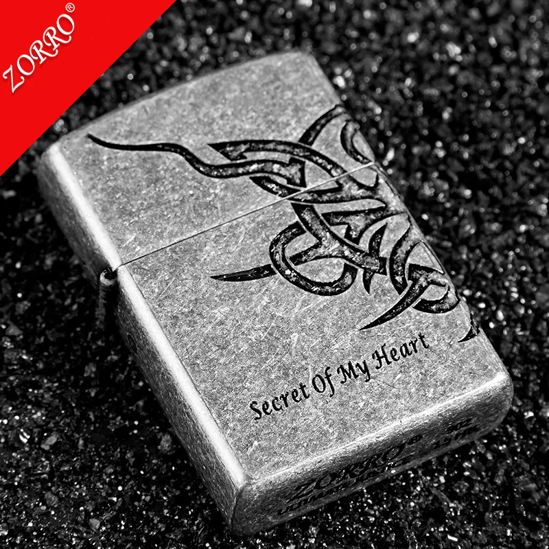 ZORRO Flint Retro Free Fire Lighter Grinding WheelKerosene Oil Petrol Lighter Gasoline Windproof Lighter Box Gadgets For Man
ZORRO Flint Retro Free Fire Lighter Grinding WheelKerosene Oil Petrol Lighter Gasoline Windproof Lighter Box Gadgets For Man