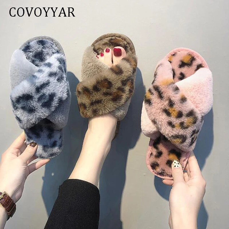 COVOYYAR 2019 Leopard Thick Fur Women Slippers Home Outdoor Autumn Winter Woman Shoes Cross-tied Fluffy Slides WSL131
COVOYYAR 2019 Leopard Thick Fur Women Slippers Home Outdoor Autumn Winter Woman Shoes Cross-tied Fluffy Slides WSL131