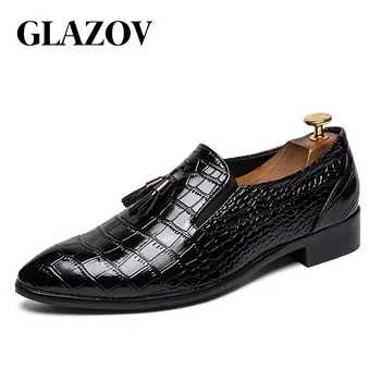 GLAZOV Men Slip on Dress Office Wedding Shoes Men Pointed Toe Dress Leather Shoes Luxury Italian Style Formal Party Shoes 38-45
GLAZOV Men Slip on Dress Office Wedding Shoes Men Pointed Toe Dress Leather Shoes Luxury Italian Style Formal Party Shoes 38-45