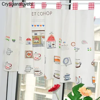 Cotton Linen Modern Curtain for Kitchen Cartoon pattern Short blackout Curtain for Coffee Bar Home Curtain Customized
Cotton Linen Modern Curtain for Kitchen Cartoon pattern Short blackout Curtain for Coffee Bar Home Curtain Customized