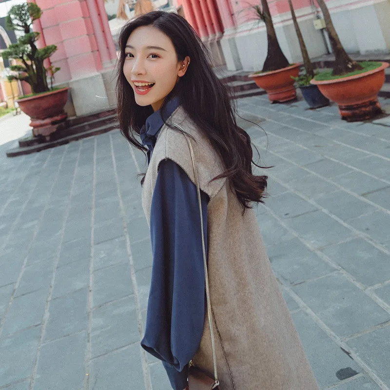 Spring Clothing 2018 New Style Petite WOMEN'S Long-sleeve Shirts Waistcoat Fashionable Set Korean-style Fashion Students Western
Spring Clothing 2018 New Style Petite WOMEN'S Long-sleeve Shirts Waistcoat Fashionable Set Korean-style Fashion Students Western