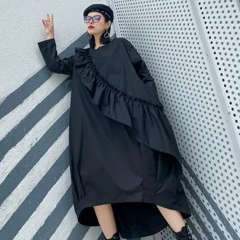 Plus Size Women Dress Women Hit Color 2020 Spring Elegant Ruffles Pullover Minority Casual Loose Dress Plus Size SA197S30
Plus Size Women Dress Women Hit Color 2020 Spring Elegant Ruffles Pullover Minority Casual Loose Dress Plus Size SA197S30