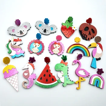 Acrylic Earrings For Women Glitter Powder Koala Flamingo Dinosaur Turkey Food Rainbow Shiny Harajuku Earrings Fashion Jewelry
Acrylic Earrings For Women Glitter Powder Koala Flamingo Dinosaur Turkey Food Rainbow Shiny Harajuku Earrings Fashion Jewelry