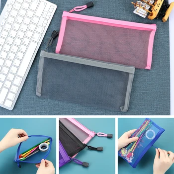 7 Colors to choose Simple Transparent Mesh Document Bag Transparent Zipper Stationery Bag Nylon Bag Pencil Case Office Supplies
7 Colors to choose Simple Transparent Mesh Document Bag Transparent Zipper Stationery Bag Nylon Bag Pencil Case Office Supplies