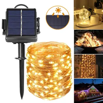 Solar lights outdoor 100 LED String Lights Fairy Holiday Christmas Party Garlands Solar Garden decoration Waterproof Lights 
Solar lights outdoor 100 LED String Lights Fairy Holiday Christmas Party Garlands Solar Garden decoration Waterproof Lights