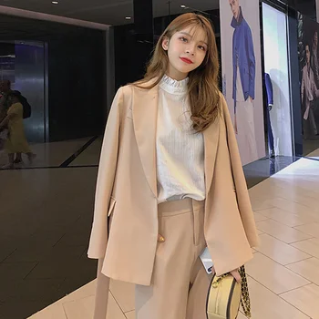 Blazer set Office Lady pants suit women temperament High Waist trouser suits two sets Femme 2020 New autumn fashion
Blazer set Office Lady pants suit women temperament High Waist trouser suits two sets Femme 2020 New autumn fashion