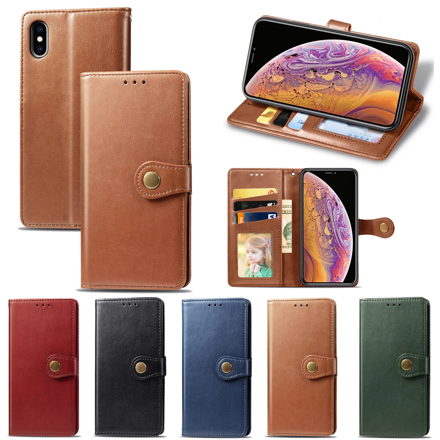 Роскошный флип-кошелек в стиле ретро чехол для Motolora Moto G9 G8 G7 Play Plus Power Lite Edge G Pro с