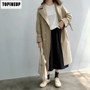 Women British Double Breasted Slim Long Trench Coat Spring Autumn Female Girl's Over Knee Thin Windbreaker Outewear 
Women British Double Breasted Slim Long Trench Coat Spring Autumn Female Girl's Over Knee Thin Windbreaker Outewear