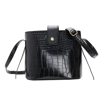 Women Crocodile Bucket Crossbody Bag Fashion Solid Color Leather Shoulder Bags Female Handbag Large Capacity Messenger Bag
Women Crocodile Bucket Crossbody Bag Fashion Solid Color Leather Shoulder Bags Female Handbag Large Capacity Messenger Bag