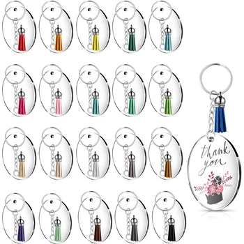 Transparent Circular Acrylic Discs, Round Blank Keychain for DIY Projects and Crafts
Transparent Circular Acrylic Discs, Round Blank Keychain for DIY Projects and Crafts