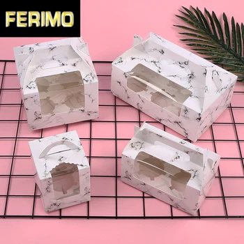 10pcs 4 Pack Cupcake Box with PVC Window White Cardboard Cake Packaging Box with Handle 6 Cupcake Packing Craft Box with insert
10pcs 4 Pack Cupcake Box with PVC Window White Cardboard Cake Packaging Box with Handle 6 Cupcake Packing Craft Box with insert