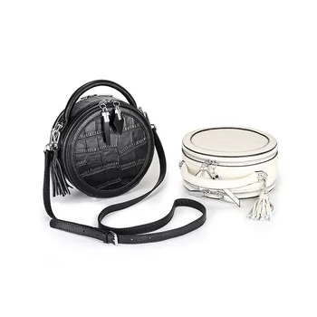 Leather round bag women messenger bag 2020 new crocodile pattern shoulder bag fashionable all-match round bucket bag handbag 
Leather round bag women messenger bag 2020 new crocodile pattern shoulder bag fashionable all-match round bucket bag handbag