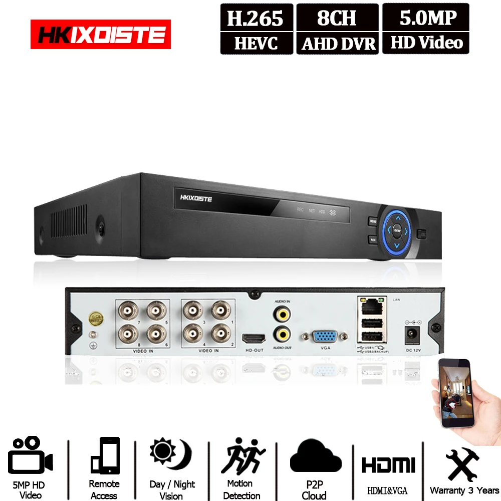 Newest Super DVR 8CH 5MP NVR Video Two-way Audio Recorder for CCTV Security AHD IP Camera Onvif Network HD 5.0MP Multi-function
Newest Super DVR 8CH 5MP NVR Video Two-way Audio Recorder for CCTV Security AHD IP Camera Onvif Network HD 5.0MP Multi-function