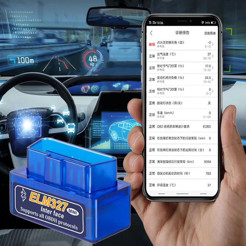 OBD2 сканер Bluetooth V1.5 автомобильные диагностические инструменты для Mercedes W203 BMW E39 E36