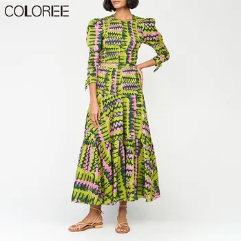 Autumn Vintage 2 Piece Set Women 2020 Fashion Puff Sleeve Top+High Waist Pleated Long Skirt Printed Two Piece Set
Autumn Vintage 2 Piece Set Women 2020 Fashion Puff Sleeve Top+High Waist Pleated Long Skirt Printed Two Piece Set