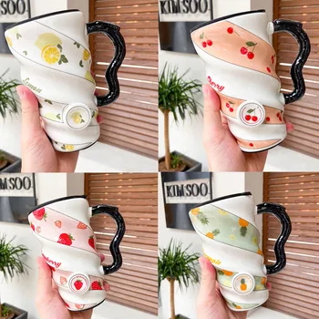 500 ML Creative Fruit Thread Ceramic Milk Cup Personality Flower Tea Coffee Water Cup for Women Men Kids
500 ML Creative Fruit Thread Ceramic Milk Cup Personality Flower Tea Coffee Water Cup for Women Men Kids