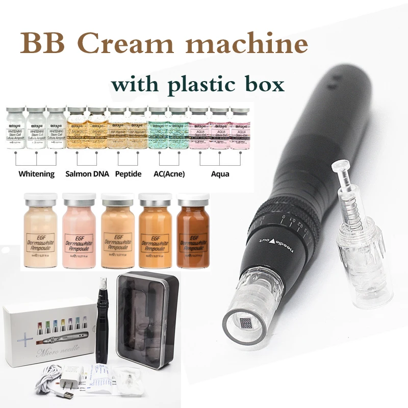 BB Cream Glow Machine derma pen microneedle pen with 8ml BB Glow Cream BB stayved Brightening Foundation bb cream beauty device
BB Cream Glow Machine derma pen microneedle pen with 8ml BB Glow Cream BB stayved Brightening Foundation bb cream beauty device