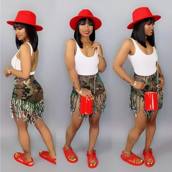 Camouflage Print Patchwork Tassel Women Knee Length Pants 2019 Hot Sale Summer Fashion Streetwear High Waist Casual Lady Shorts 
Camouflage Print Patchwork Tassel Women Knee Length Pants 2019 Hot Sale Summer Fashion Streetwear High Waist Casual Lady Shorts