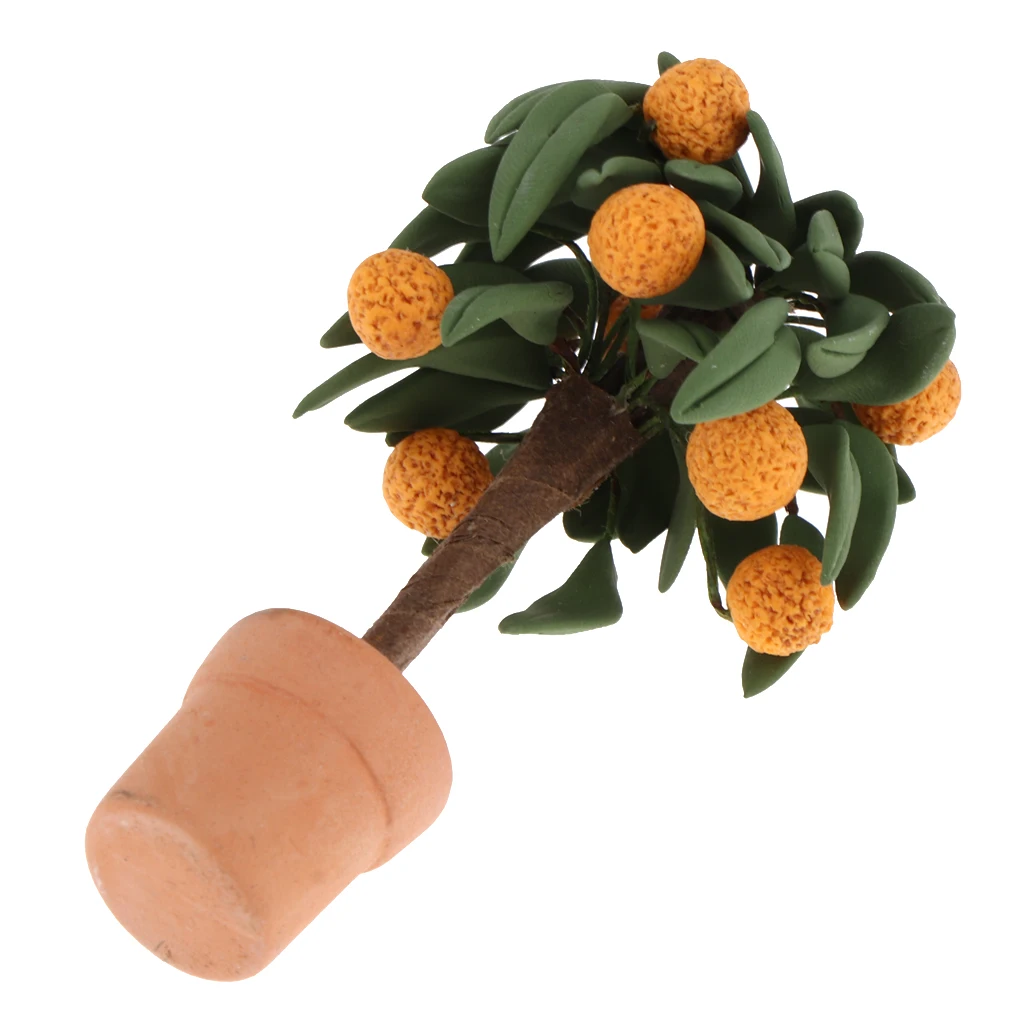 1:12 Dollhouse Miniature Simulation Plant in Pot Garden Outdoor Flowerpot Plant (Tangerine Tree) 1:12 Dollhouse Miniature Simulation Plant in Pot Garden Outdoor Flowerpot Plant (Tangerine Tree)