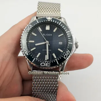 41mm BLIGER blue dial Sapphire glass date ceramic bezel automatic men's watch
41mm BLIGER blue dial Sapphire glass date ceramic bezel automatic men's watch