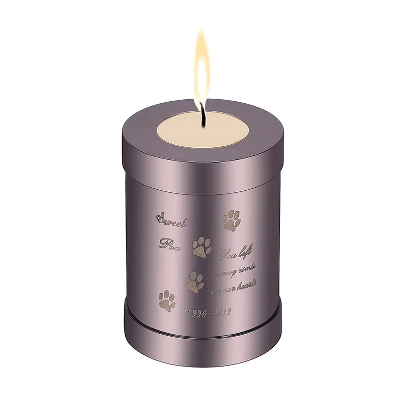 IJU045 75mm Height Stainless Steel Pet Memorial Candle Holder Urn,Name&Date&Dog Paw Print Cremation Engrave Able
IJU045 75mm Height Stainless Steel Pet Memorial Candle Holder Urn,Name&Date&Dog Paw Print Cremation Engrave Able