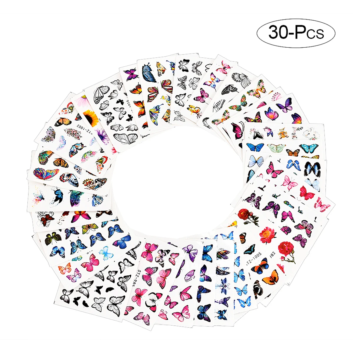 30pcs/set Nail Stickers Watercolor butterfly multi-style Nail Art Decorations Girl Slide Manicure DIY Decor Water Transfer Decal
30pcs/set Nail Stickers Watercolor butterfly multi-style Nail Art Decorations Girl Slide Manicure DIY Decor Water Transfer Decal