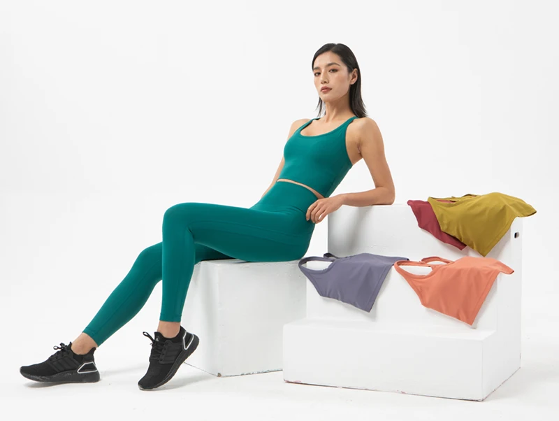 SOISOU Nylon Sports Top Women's Bra Yoga Fitness Gym Breathable Bras Underwear Vest Double Layer Support Bra 6 Colors SOISOU Nylon Sports Top Women's Bra Yoga Fitness Gym Breathable Bras Underwear Vest Double Layer Support Bra 6 Colors