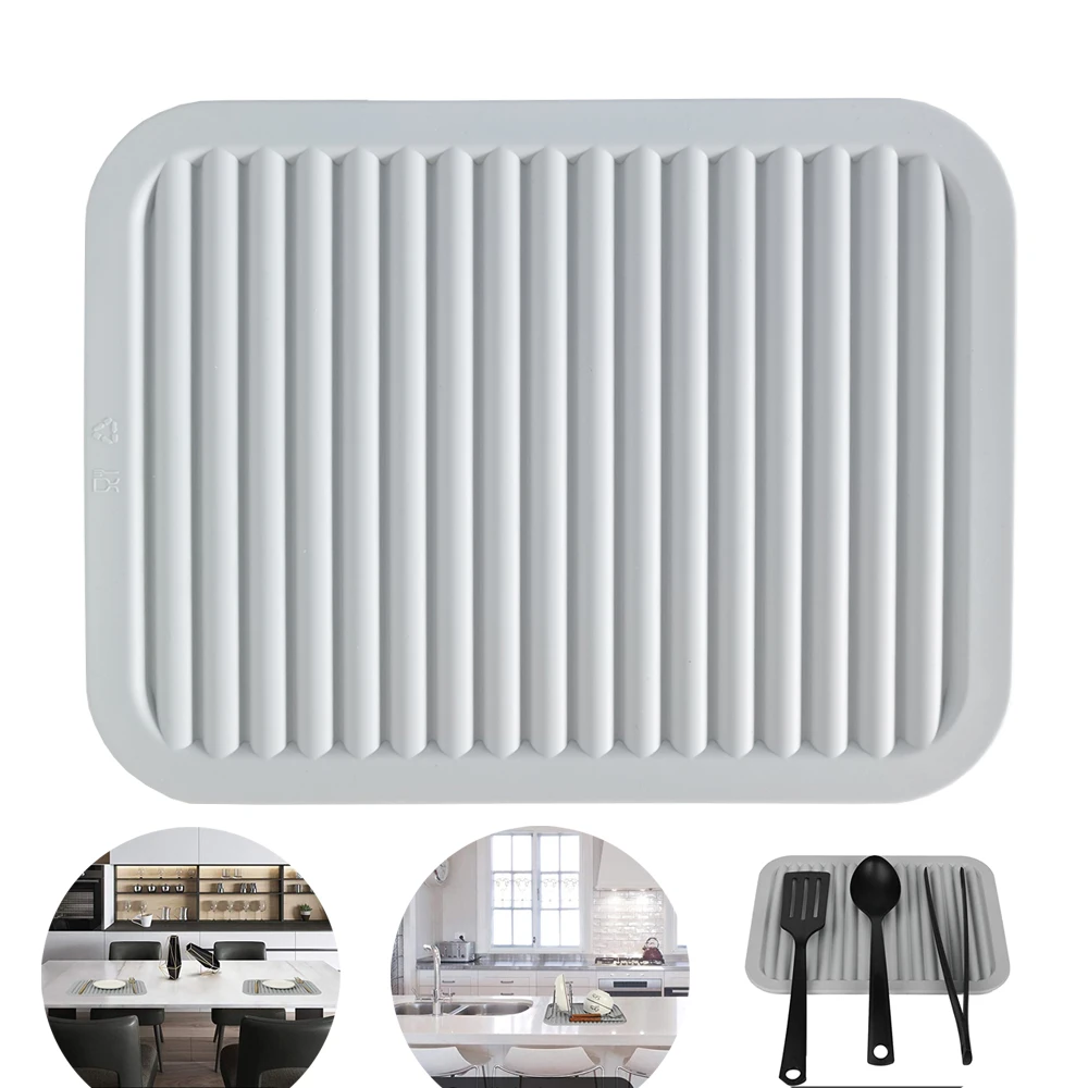 Silicone Dish Drying Mat Drain Pad Water Filter Table Placemat Kitchen Heat Resistant Counter Protection Durable Kitchenware
Silicone Dish Drying Mat Drain Pad Water Filter Table Placemat Kitchen Heat Resistant Counter Protection Durable Kitchenware