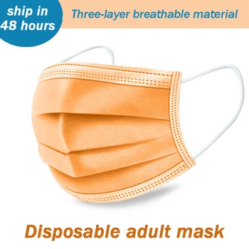 10/50/100/200pcs Disposable Adult Orange Face Mouth Fabric Masks Breathable 3 Layers Filter Anti Dust Smog The Earloop Mask
10/50/100/200pcs Disposable Adult Orange Face Mouth Fabric Masks Breathable 3 Layers Filter Anti Dust Smog The Earloop Mask