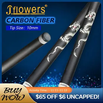 NEW JF J-FLOWERS One Piece Snooker Cue Carbon Fiber Cues COX resin Ferrule Carbon Fiber Shafts Billar Stick Kit With Extension
NEW JF J-FLOWERS One Piece Snooker Cue Carbon Fiber Cues COX resin Ferrule Carbon Fiber Shafts Billar Stick Kit With Extension