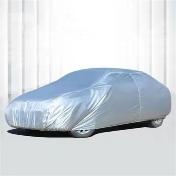 

190T universal Full Car Covers Outdoor sun uv protection dust rain snow protective for Renault Clio Captur Kadjar Silver