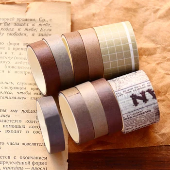 WOKO 10Pcs/Set Decorative Vintage Washi Tape Set Japanese Paper Stickers Scrapbooking Retro Impression Adhesive Tape Stationary
WOKO 10Pcs/Set Decorative Vintage Washi Tape Set Japanese Paper Stickers Scrapbooking Retro Impression Adhesive Tape Stationary