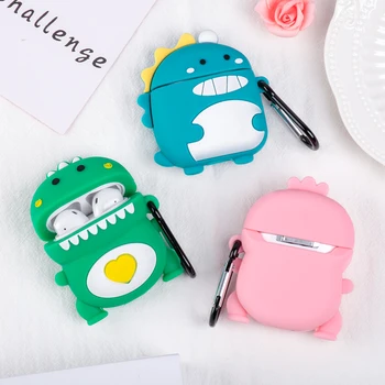 3D Soft Silicone Cartoon Dinosaur Earphone Cover For Airpods 1 2 Charging Box Case for airpods 2 1 Cover Coque
3D Soft Silicone Cartoon Dinosaur Earphone Cover For Airpods 1 2 Charging Box Case for airpods 2 1 Cover Coque