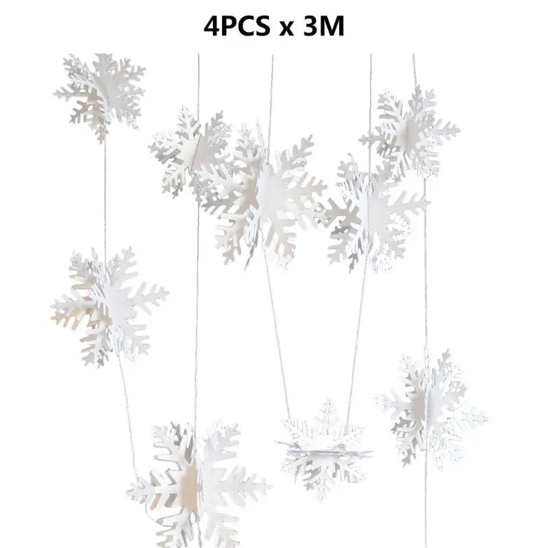 Winter Christmas Hanging 3D Hollow Snowflake Garland Decorations - 4 Pack 39.4Ft Snowflakes Garland for Christmas Winter Wonderl
Winter Christmas Hanging 3D Hollow Snowflake Garland Decorations - 4 Pack 39.4Ft Snowflakes Garland for Christmas Winter Wonderl