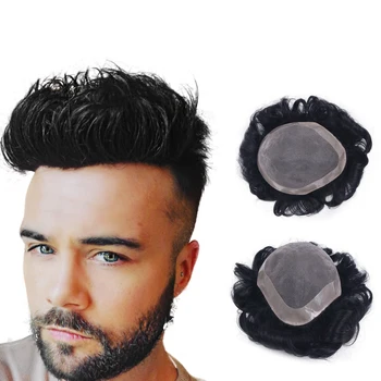 MRS Hair Men's Toupee 100% Human Hair Replacement Wig Hairpiece System Toupees Remy Men Hair Wigs #1B Swiss Lace Thin PU
MRS Hair Men's Toupee 100% Human Hair Replacement Wig Hairpiece System Toupees Remy Men Hair Wigs #1B Swiss Lace Thin PU