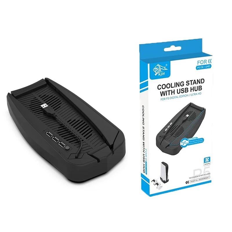 Cooling Stand with 3 USB Hub for PS5 Digital Edition/Ultra HD 3 USB Ports Hub Cool Base Dock for PS5 DE/UHD Game Console
Cooling Stand with 3 USB Hub for PS5 Digital Edition/Ultra HD 3 USB Ports Hub Cool Base Dock for PS5 DE/UHD Game Console