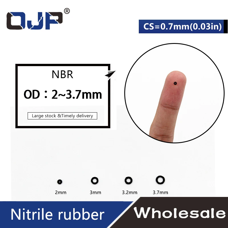 30PCS/lot Rubber Black NBR CS 0.7mm thickness OD2/3/3.2/3.7mm watch ORing Gasket waterproof Nitrile oring
30PCS/lot Rubber Black NBR CS 0.7mm thickness OD2/3/3.2/3.7mm watch ORing Gasket waterproof Nitrile oring